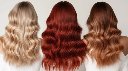 Fototapeta premium A Background, Shiny Hair Colors Palette, light brown tone , Hair Color Palette with Silky Texture