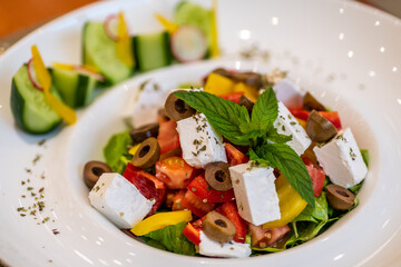 greek salad in a bowl