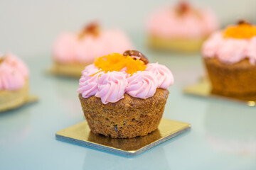 cupcake with pink frosting