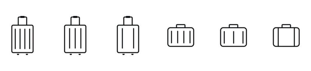 baggage icons set. vector illustration of suitcase for web. stock vector. 