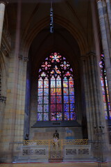 Obraz premium Saint Vitus Cathedral (Katedrala sv. Vita) located in Prague Castle, Prague Czech (Prazsky hrad, Praha, Czechia)