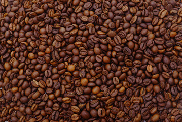 Texture of coffee beans.