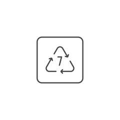 Recycling polycarbonate icon template vector illustration
