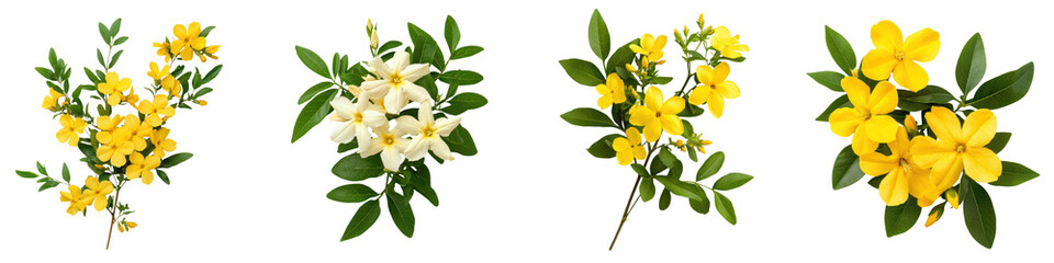 Fototapeta premium Vibrant Blooming Floral Bouquets in Lush Green Environment Colorful Flourishing Nature Scenes