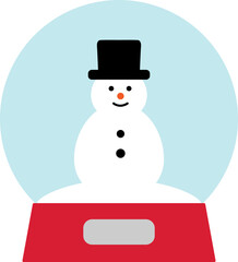 Christmas snowball icon. 
Glass snowball .
Traditional winter holiday decorative snowball.