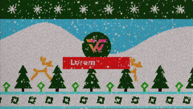 Christmas Knit Sweater Santa Deer Patterns Logo Reveal 103 1:1 16:9 9:16