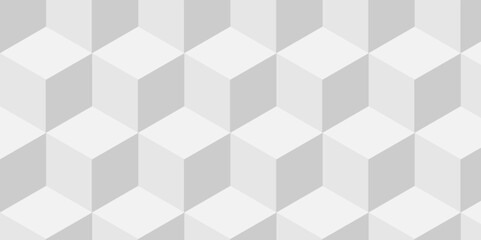 Abstract white and gray geometric style minimal blank cubic. Geometric pattern illustration mosaic, square and triangle wallpaper. seamless triangles shape mosaic backdrop art texture vector grid.