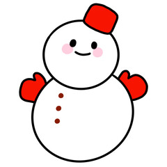 snowman with red hat