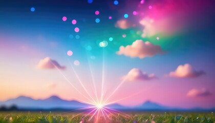 Starry Sky With Bokeh Sparkles