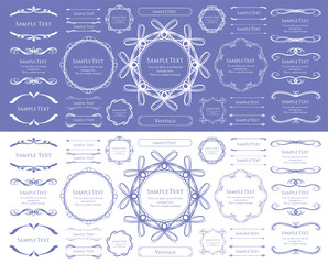 クリスマスモチーフのフレームデザインセット。ゴージャスでエレガントなデザイン素材
