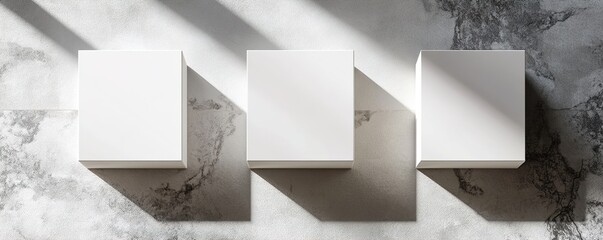 Blank paper sheets, picture canvas, wall displays isolated on gray background. Vector white posters with shadow format mockup. Plastic banners, labels set.new
