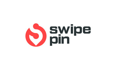Red circular logo with swipe pin