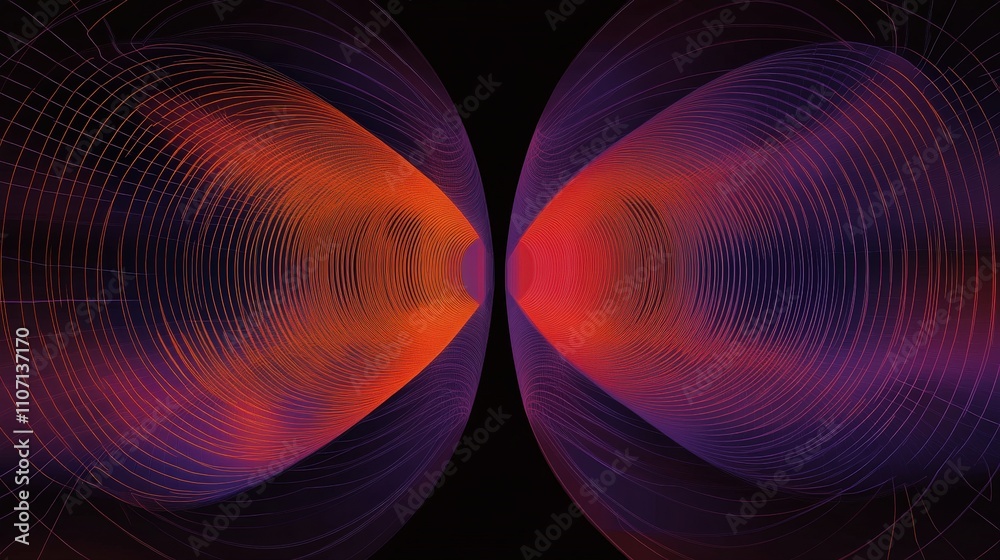 Poster a visualization of the doppler effect, showing how sound waves change frequency as the source of the