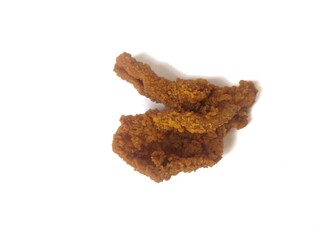 Crispy Fried Chicken Skins isolated on white background