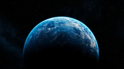 Obraz premium Beautiful Earth from Space with Vibrant Blue Oceans and White Cloud Cover