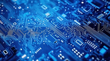 Blue abstract line art creative background material, commercial advertising illustration in the technology field, computer wallpaper
