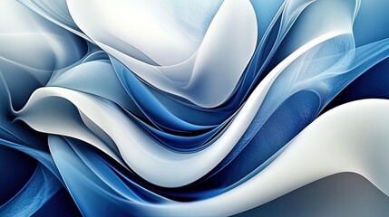 Blue abstract line art creative background material, commercial advertising illustration in the technology field, computer wallpaper

