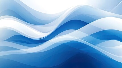 Blue abstract line art creative background material, commercial advertising illustration in the technology field, computer wallpaper
