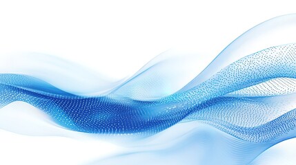 Blue abstract line art creative background material, commercial advertising illustration in the technology field, computer wallpaper
