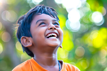 A young Indian boy delights in the freshness of each new experience, his curiosity piqued, his wonder ignited, his joy boundless. w