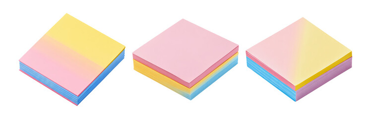Fototapeta premium Colorful Sticky Notes on Transparent Background