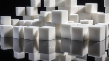 Sugar on a dark background