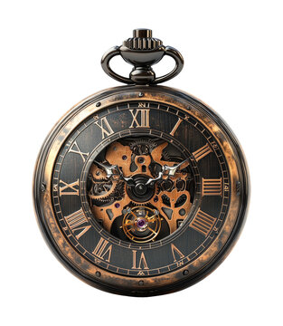recommend clip art: Vintage Pocket Watch with Intricate Gears and Roman Numerals