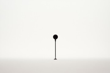 Vintage Microphone on Minimalist White Background for Audio Design and Poster Use
