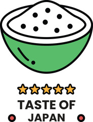 Japanese food logo illustration