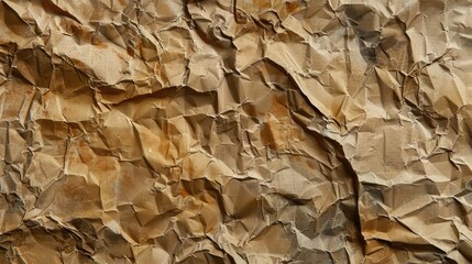 Recycled craft paper background with vintage texture and rough creased letter pattern on hardboard.