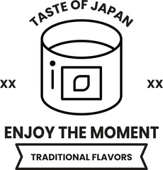 Japanese tea logo illustration