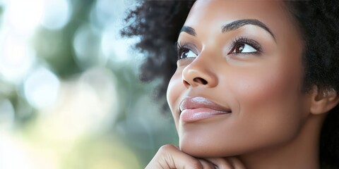 A person attentively listening with a smile, shown in a close-up with a thoughtful expression.