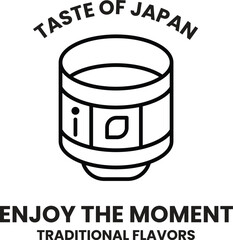 Japanese tea logo illustration