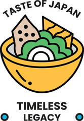 Japanese food logo illustration