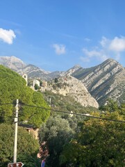 Stari Bar Fortress Against Mountain Backdrop