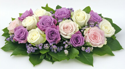 Naklejka premium floral arrangement with various shades of pink roses