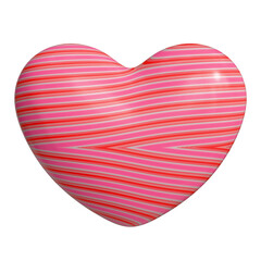 Heart 3d, isolated in transparent background 