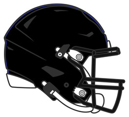 Black modern helmet of the Baltimore Ravens American football team