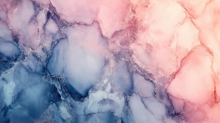 Abstract marble texture in soft pink and blue hues, creating a serene and calming visual experience.
