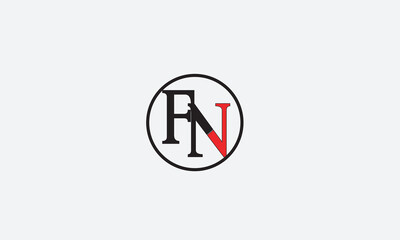 FN, FN , F , N , Abstract Letters Logo Monogram	