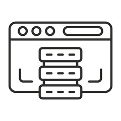 Web hosting outline icon, editable vector illustration and transparent graphic element. Isolated on white background