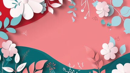 Paper Cutting Style Background - A creative and intricate design. The paper cutting technique creates a detailed and artistic backdrop.