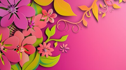 Paper Cutting Style Background - A creative and intricate design. The paper cutting technique creates a detailed and artistic backdrop.