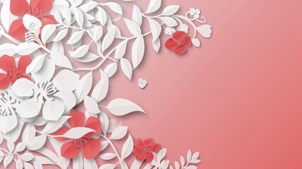 Paper Cutting Style Background - A creative and intricate design. The paper cutting technique creates a detailed and artistic backdrop.