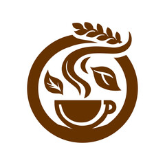 a logo for a coffee cup.