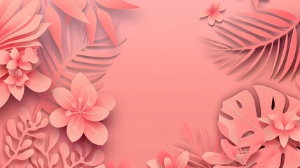 Paper Cutting Style Background - A creative and intricate design. The paper cutting technique creates a detailed and artistic backdrop.