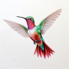 Obraz premium Humming bird hummingbird drawing animal.