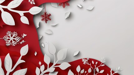 Paper Cutting Style Background - A creative and intricate design. The paper cutting technique creates a detailed and artistic backdrop.