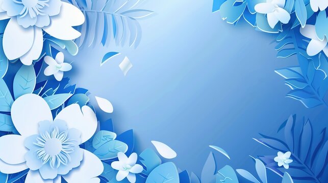 Paper Cutting Style Background - A creative and intricate design. The paper cutting technique creates a detailed and artistic backdrop.