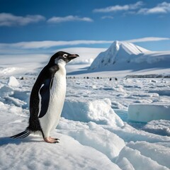 Obraz premium penguin in polar regions